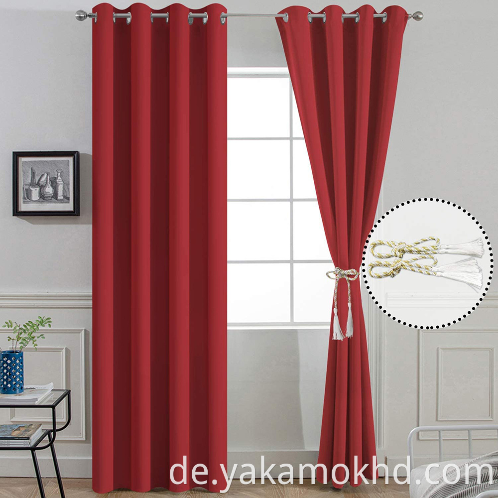96 Inch Red Curtains
